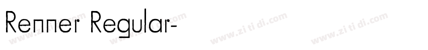 Renner Regular字体转换
